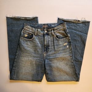 DL1961 Hepburn Wide Leg high waist vintage Bedford Blue size 28